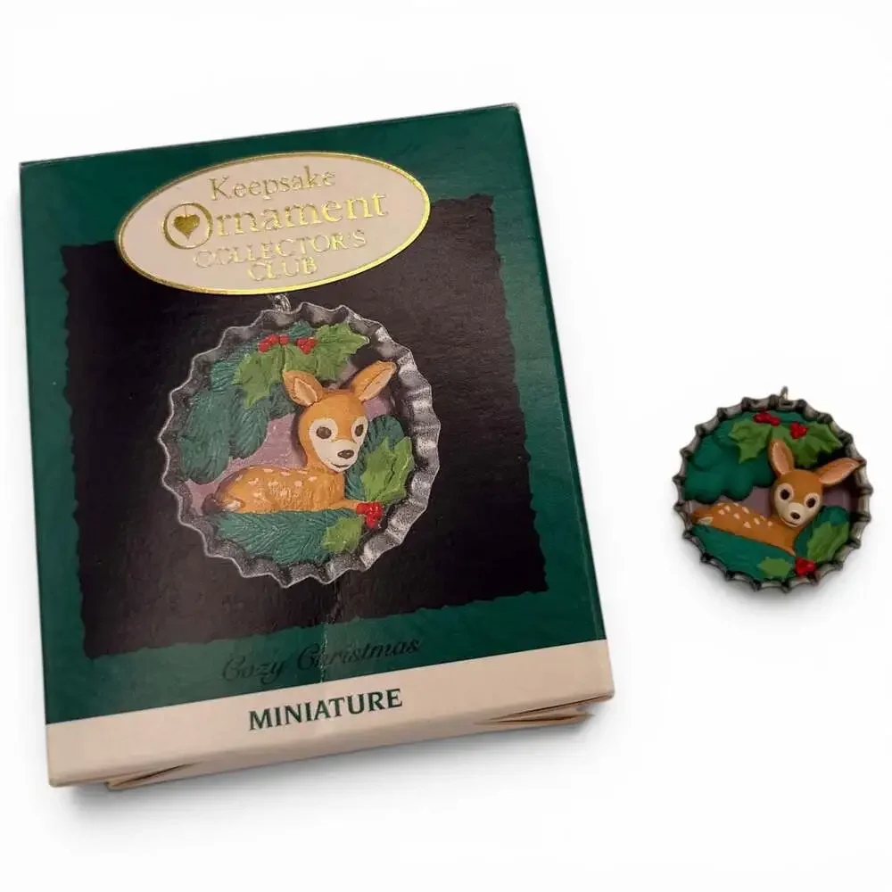 1994 Hallmark Keepsake Collector's Club Cozy Christmas Miniature Ornament